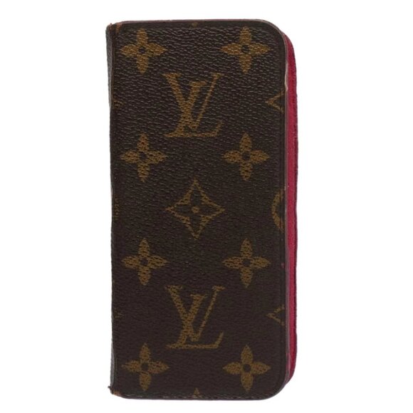 LOUIS VUITTON Monogram Folio iPhone 7 Case iPhone Case M63401 LV Auth 51319 - Picture 1 of 15